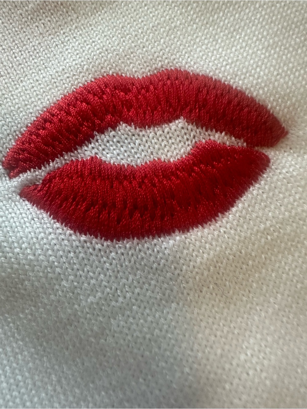Alice + Olivia Daroda Kiss Lipstick Stretch ~ Wool Cardigan - Picture 5 of 17